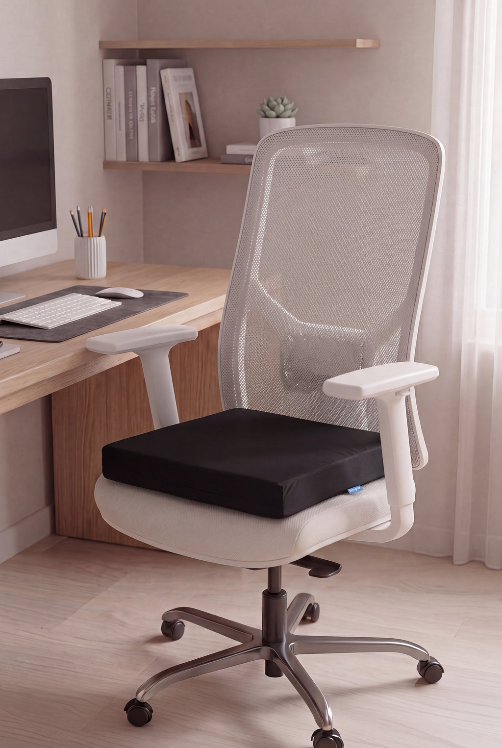 Visco Tekerlekli Sandalye Minderi Sandalye Oturma Minderi Visco Foam Minder 45x43x7