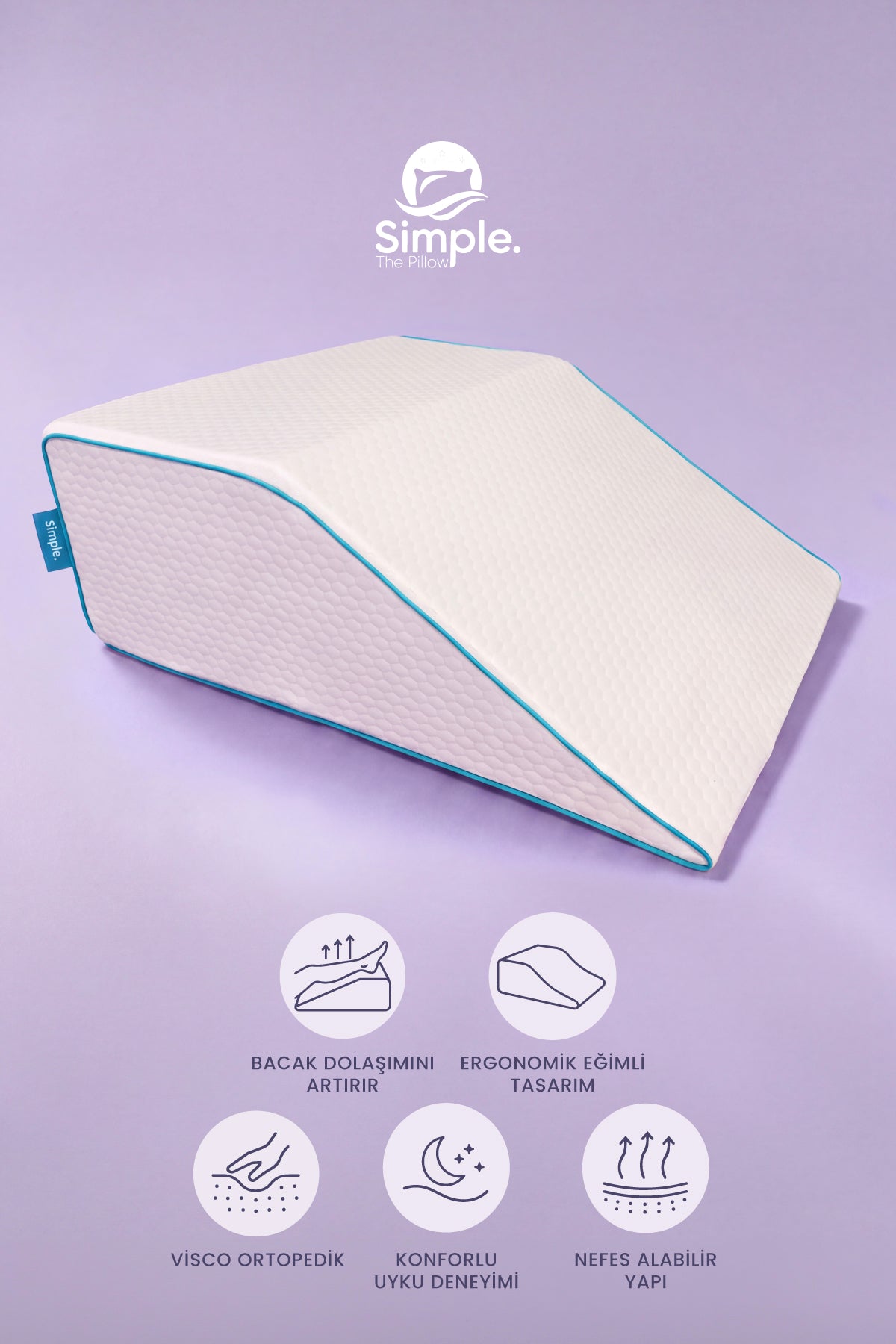 Varis Bacak Destek Yastığı Ortopedik 61x53x20 Cm