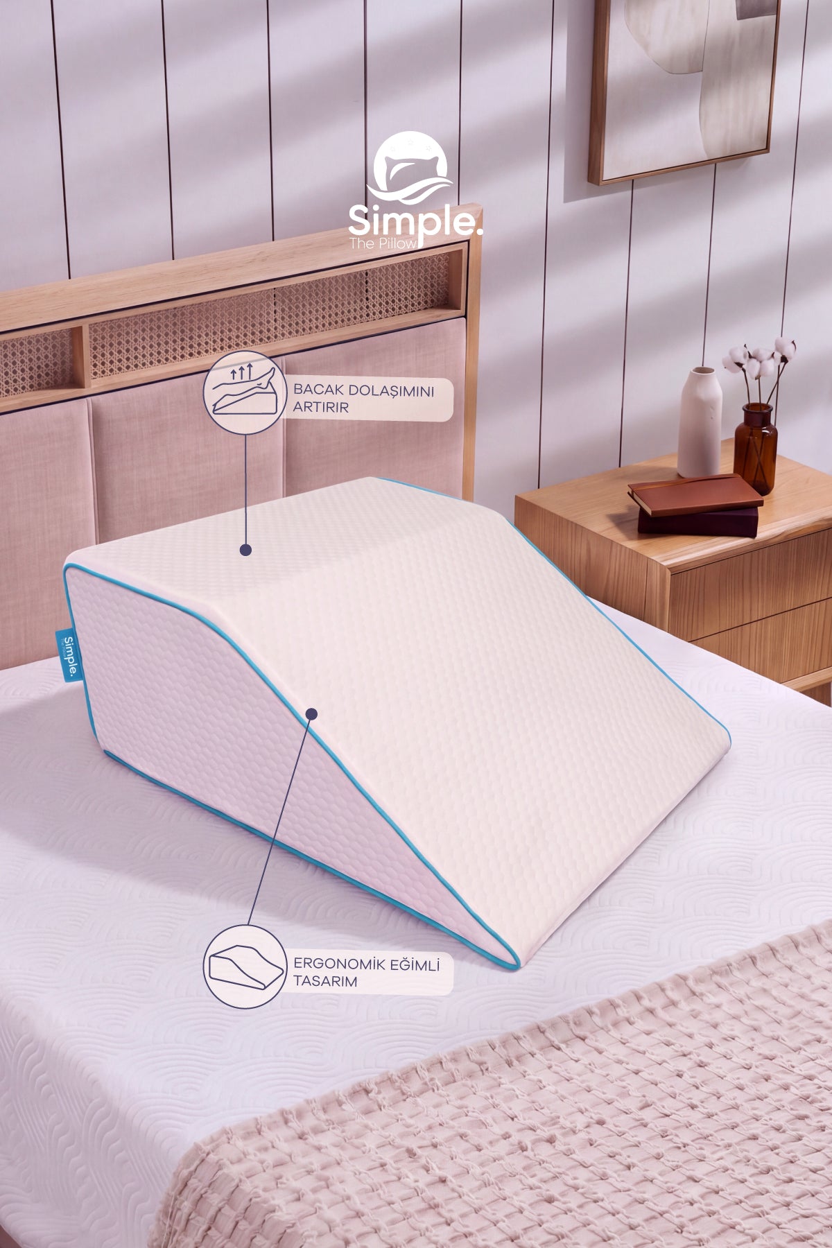 Varis Bacak Destek Yastığı Ortopedik 61x53x20 Cm