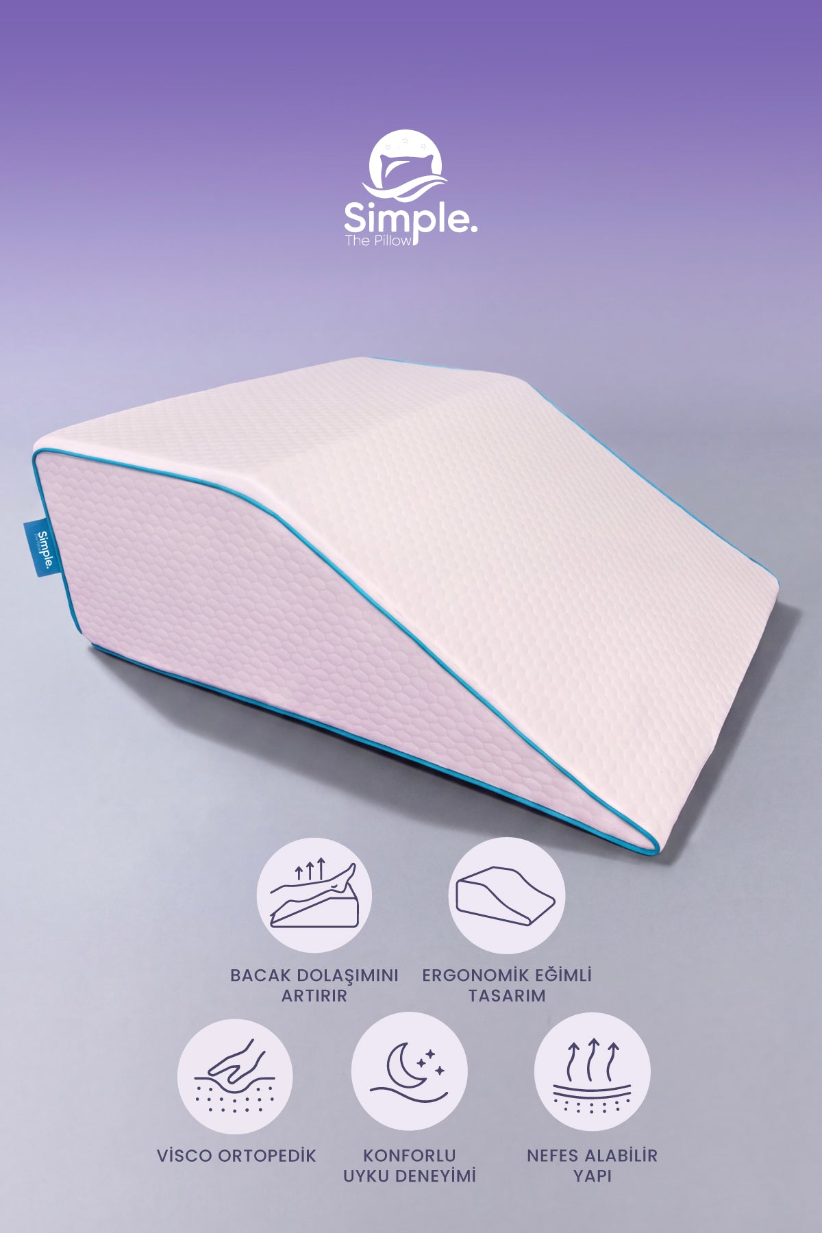 Varis Bacak Destek Yastığı Ortopedik 61x53x20 Cm